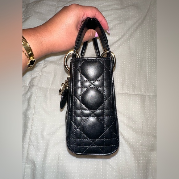Mini Lady Dior in Black - Lambskin w/Champagne Gold Hardware - Picture 7 of 15